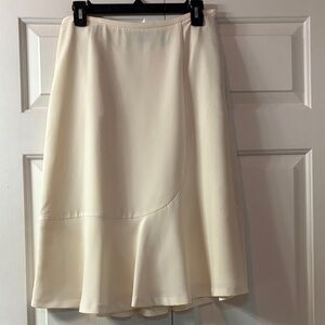 New York & Company Cream A-Line Skirt
